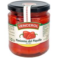 Pimiento piquillo entero VENCEROL, frasco 260 g