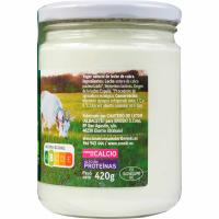 Yogur natural de leche de cabra EROSKI BIO, frasco 420 g