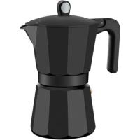 Cafetera italiana Inducción Noir, aluminio negro mate, apta para todo tipo de cocinas MONIX, 9 tazas