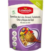 5 Semillas lino-girasol-calab.-chia-goji LINWOODS, bolsa 200 g 5 Semillas lino-girasol-calab.-chia-goji LINWOODS, bolsa 200 g
