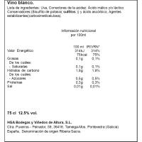 Vino Blanco Godello D.O. Rib. Sacra REGINA VIARUM, botella 75 cl