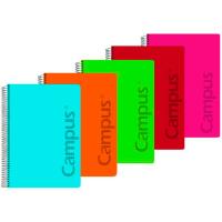Cuaderno espiral A5, tapa de plástico, milimetrado CAMPUS, 80 hojas 90 gr., colores surtidos no se puede elegir Cuaderno espiral A5, tapa de plástico, milimetrado CAMPUS, 80 hojas 90 gr., colores surtidos no se puede elegir