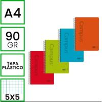 Cuaderno Microperforado A4, Cuadricula 5x5, Tapa Plástico, 120 hojas 90g ¿Cuál te llegará? CAMPUS