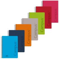 Cuaderno espiral A4, tapa de plástico, milimetrado CAMPUS, 80 hojas 90 gr., colores surtidos no se puede elegir Cuaderno espiral A4, tapa de plástico, milimetrado CAMPUS, 80 hojas 90 gr., colores surtidos no se puede elegir