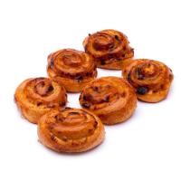 Mini sneeken de pasas y nueces EROSKI, bandeja 6 uds