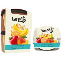 Tarrina de frutas con cereales BE PLUS, pack 2x200 g