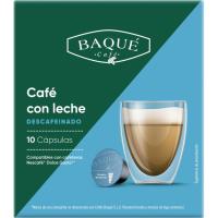 Café c/ leche descafeinado comp. Dolce Gusto BAQUÉ, caja 10 uds