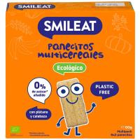 Panecitos cereal plátano-calabaza ecológicos SMILEAT, caja 60 g