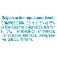 Gel activo lavado blanco EROSKI, garrafa 2 litros