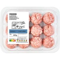 Albóndigas mixtas de vacuno-cerdo EROSKI, bandeja 400 g
