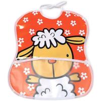 Babero vinilo impreso bolsillo diseño oveja cierre con cintas 25x30cm  TI-TIN, 1ud