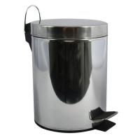 Cubo de acero inoxidable con pedal, 25x19,5x25,5 cm MSV, 5 litros