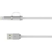 Cable 2 en 1: micro USB & Iphone, carga USB AUTO-T, 1 ud