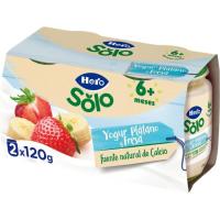 Yogurines de fresa y plátano HERO, pack 2x120 g