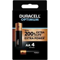 Pila alcalina optimum  LR06 (AA) DURACELL,  pack de 4 uds