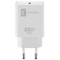 Cargador de red blanco USB-C 20W, ACHIPHUSBCPD20WW CELLULAR LINE