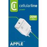 Cargador de red blanco USB-C 20W, ACHIPHUSBCPD20WW CELLULAR LINE