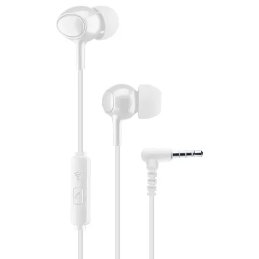 Auriculares de botón blancos con micro, AUINEARW CELLULAR LINE
