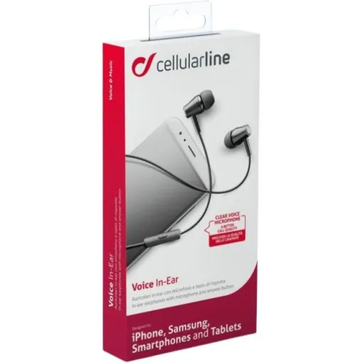 Auriculares de botón negros con micro, AUINEARK CELLULAR LINE