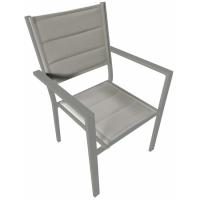 Silla Menorca, aluminio y textilene acolchado, 56x58,5x86 cm Silla Menorca, aluminio y textilene acolchado, 56x58,5x86 cm