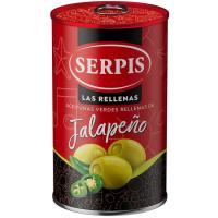 Aceituna rellena de jalapeño SERPIS, lata 130 g