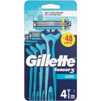 Maquinilla desechable GILLETTE SENSOR 3 COOL, pack 4+1 ud