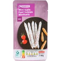 Mini fuets extra EROSKI, bolsa 50 g
