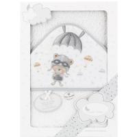 Capa de baño 100x100cm con capucha 100% algodón tacto suave y absorbente INTERBABY