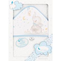 Capa de baño 100x100cm  con capucha, 100% algodón tacto suave,absorbente INTERBABY