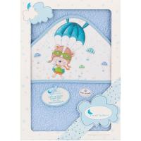 Capa de baño 100x100cm  con capucha, 100% algodón tacto suave,absorbente INTERBABY