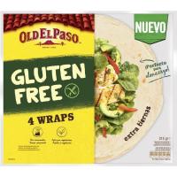 OLD EL PASO glutenik gabeko wrap tortillak, paketea 210 g