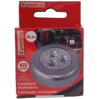 Lámpara multisusos con 3 leds, 3 pilas AAA incluidas EUROBRIC, 1 ud