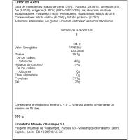 Chorizo de León EMBUTIDOS MANOLO, sarta 500 g