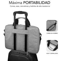 Maletín gris para portátil de hasta 15,6'', Air Padding SUBBLIM