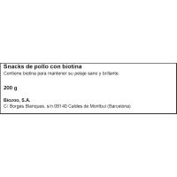 Snacks de pollo biotina para perro BIOZOO, paquete 200 g