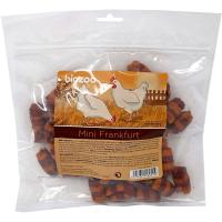 Mini frankfurt pollo y pato BIOZOO, bolsa 1 ud