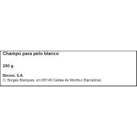 Champú pelo blanco para perro BIOZOO, bote 250 ml