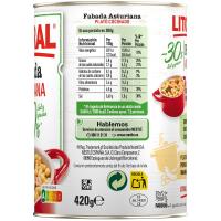LITORAL fabada asturiarra, -% 30 gatz eta koipe, lata 420 g