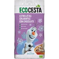 Estrellitas crujientes con chocolate bio ECOCESTA, bolsa 375 g