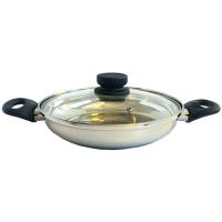Tartera de acero inoxidable con tapa de cristal, apto para todo tipo de cocinas ALZA Basic, Ø24cm