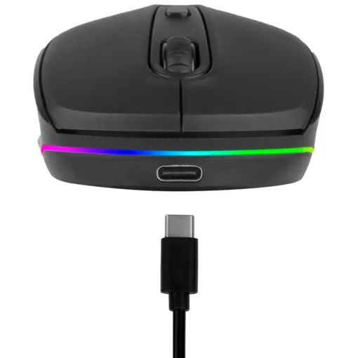 Ratón óptico inalámbrico negro, Smog NGS