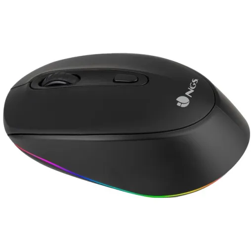 Ratón óptico inalámbrico negro, Smog NGS