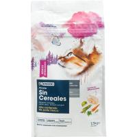 Alimento para gato esterilizado no grain EROSKI, saco 1,5 kg