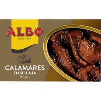 Calamar en trozos en su tinta ALBO, lata 112 g