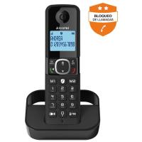 Teléfono inalámbrico negro, F860 ALCATEL