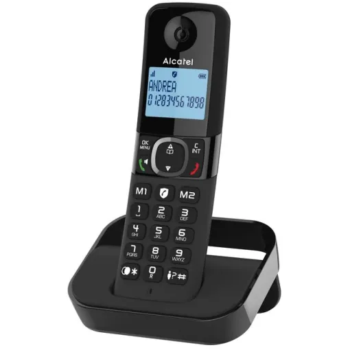 Teléfono inalámbrico negro, F860 ALCATEL