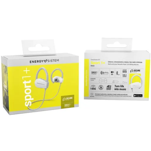 Auricular deportivo blanco bluetooth Sport 1+ Snow ENERGY SISTEM