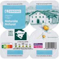 Yogur natural País Vasco EROSKI, pack 4x125 g