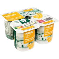 Yogur sabor plátano País Vasco EROSKI, pack 4x125 g