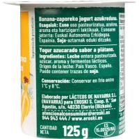Yogur sabor plátano País Vasco EROSKI, pack 4x125 g